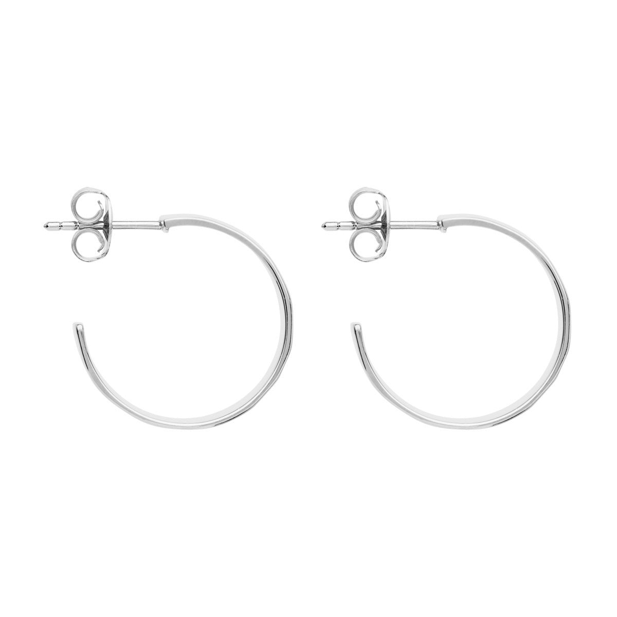NAJO La Dolce Vita Silver Hoop Earrings