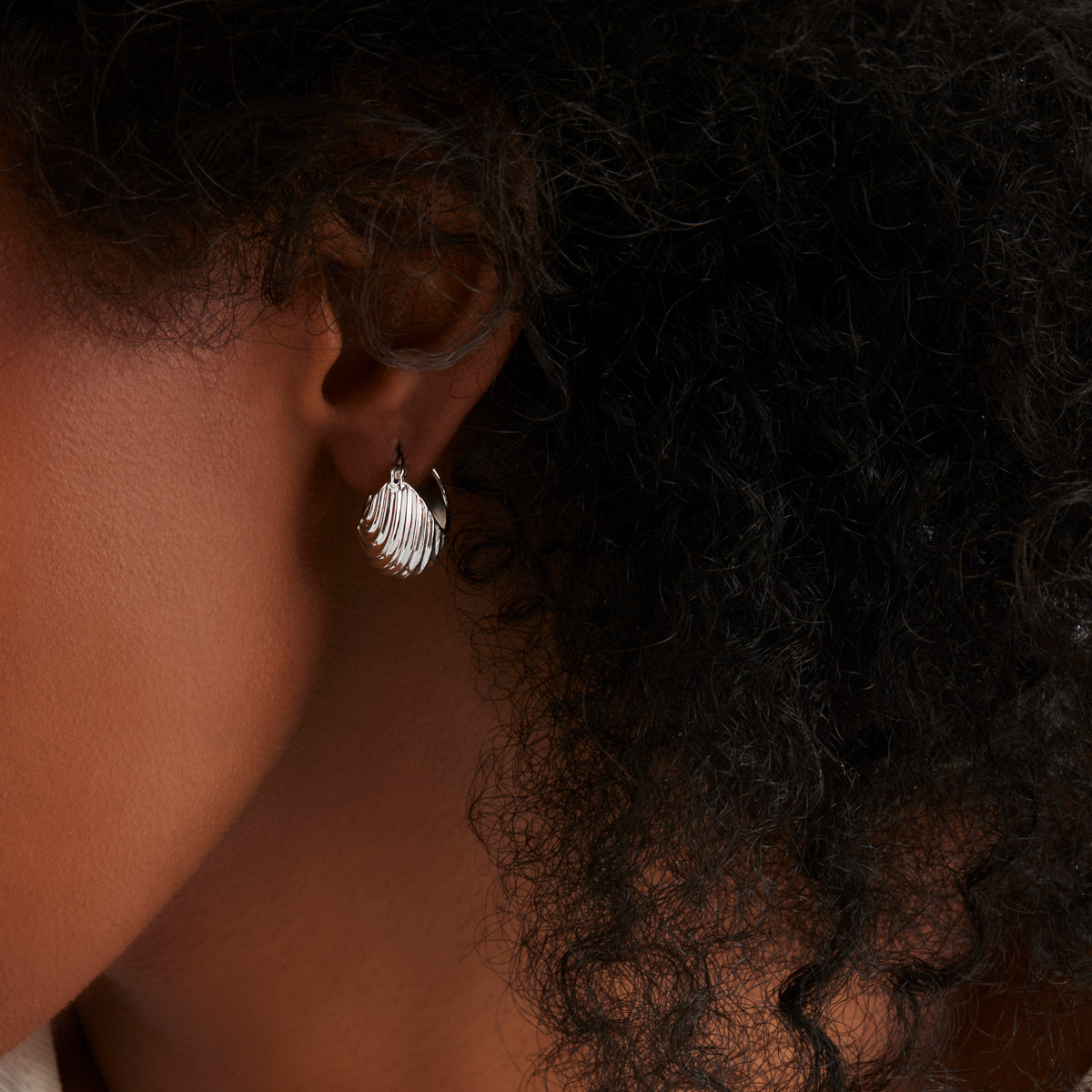 NAJO Cloud Catcher Silver Hoop Earrings