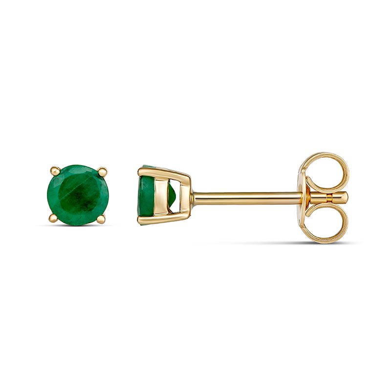 Alice Natural Emerald May Birthstone Earrings