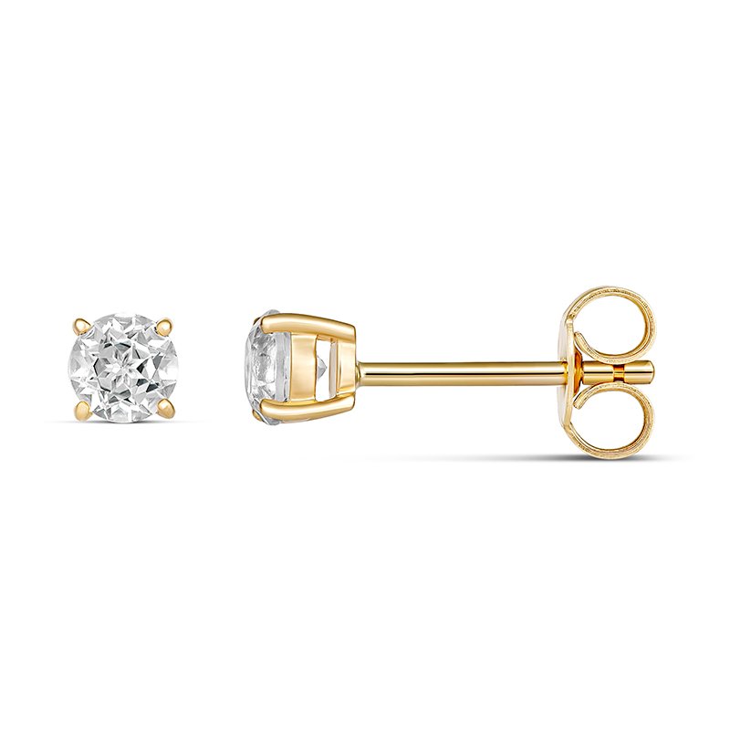 Alice White Topaz April Birthstone Earrings