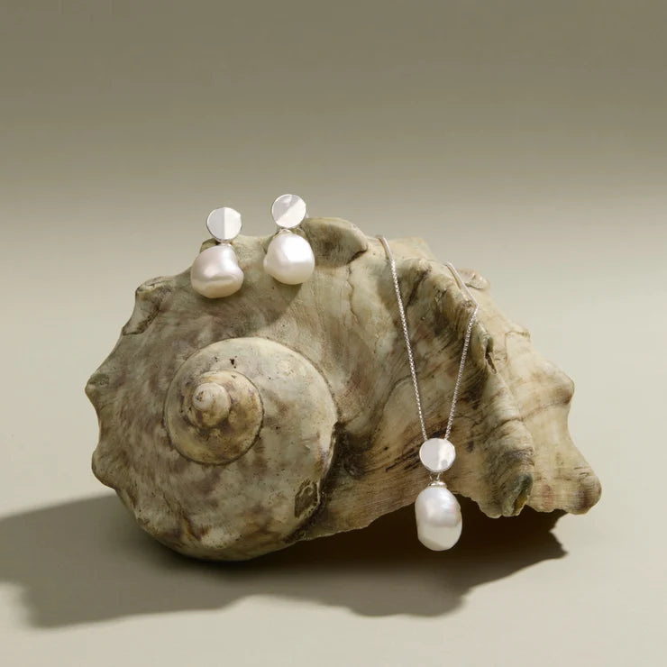 Ocean Drift Pearl Earrings