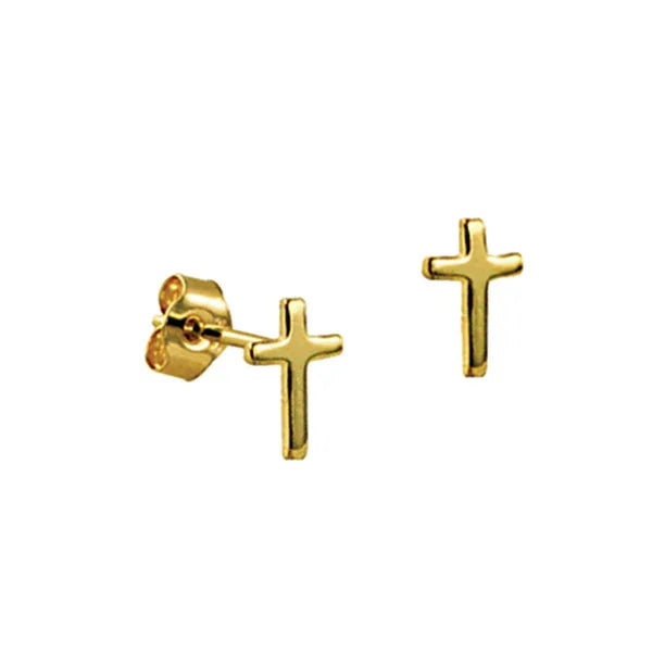 9ct Cross Studs - Nangar Gems