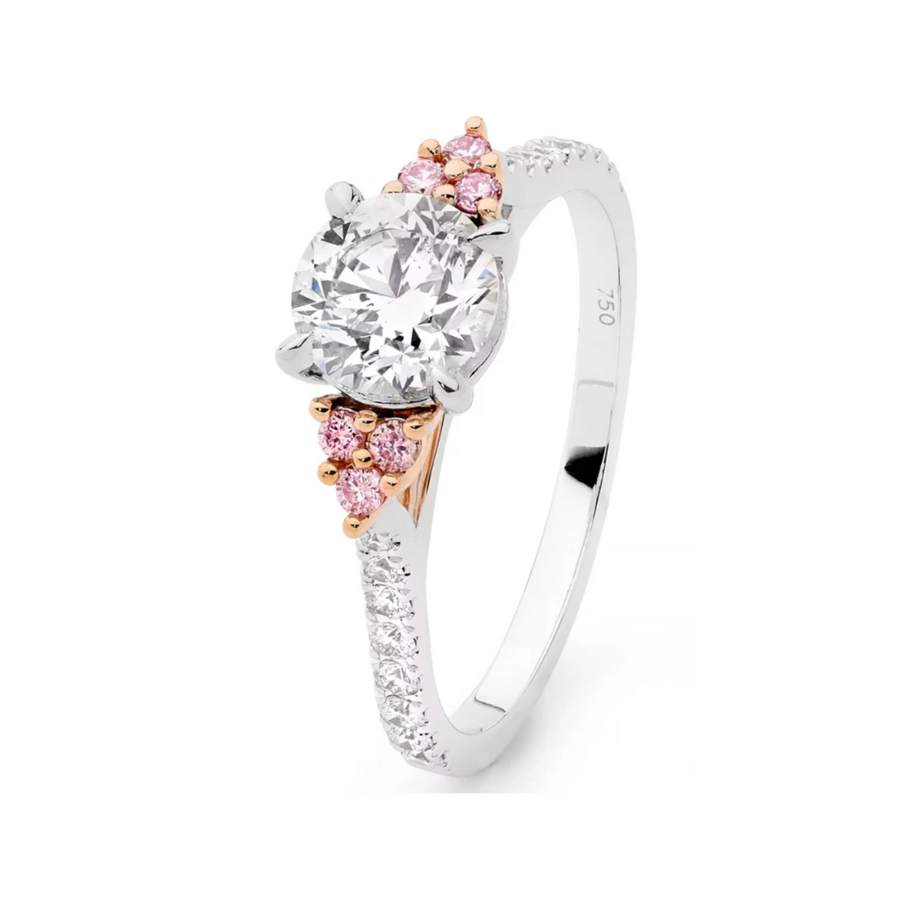 18K White & Rose Gold Diamond Ring