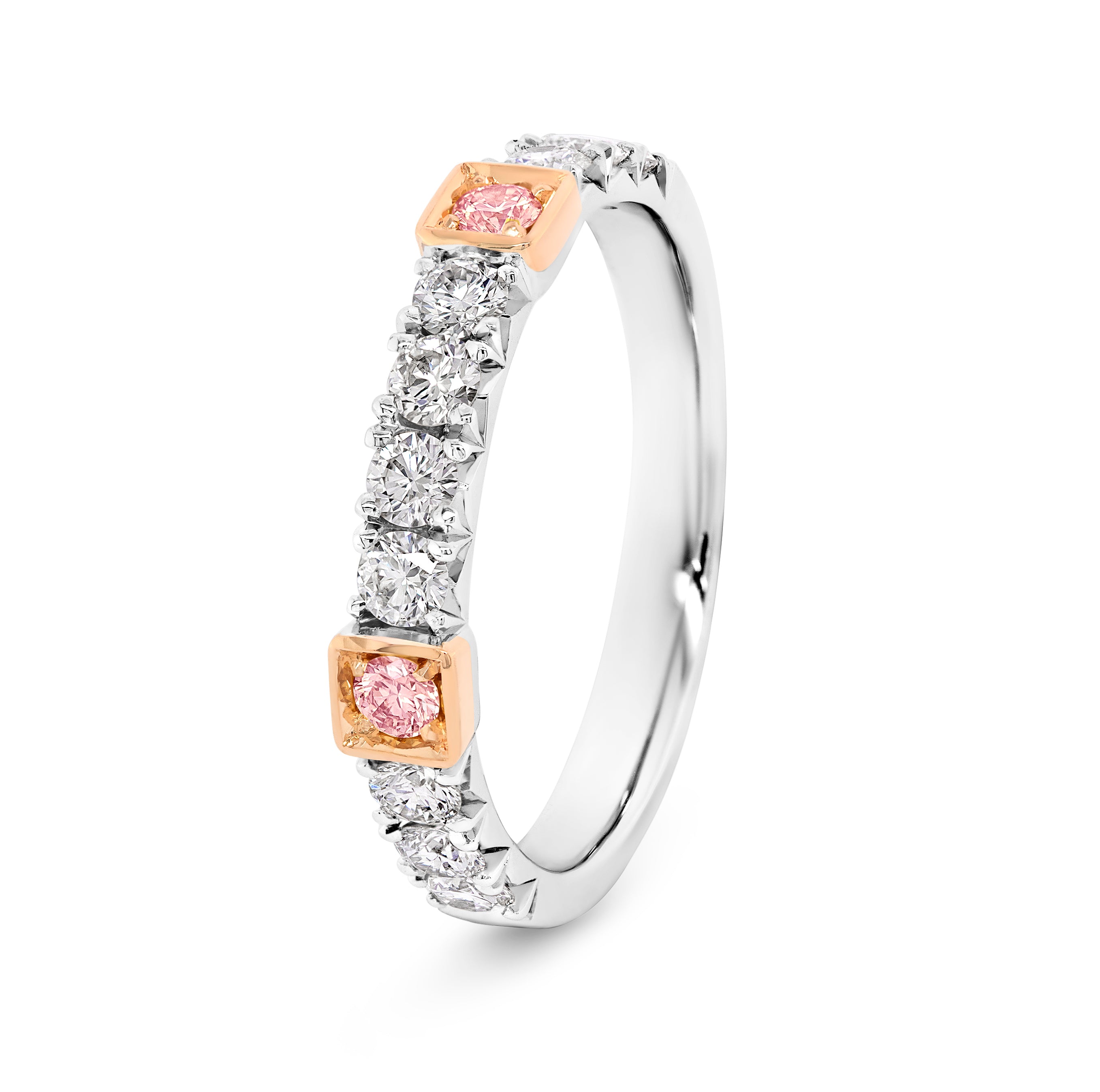 18K White & Rose Gold Diamond Ring