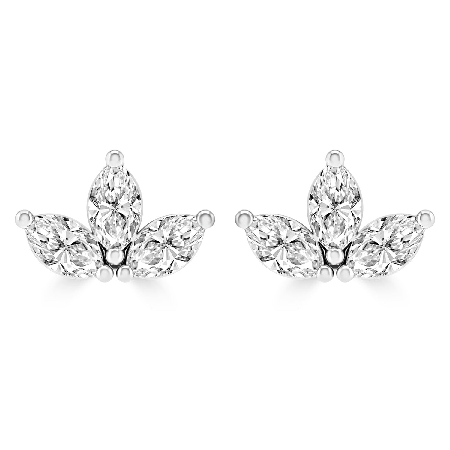0.18ct HI I1 Diamond Earrings in 9ct White Gold