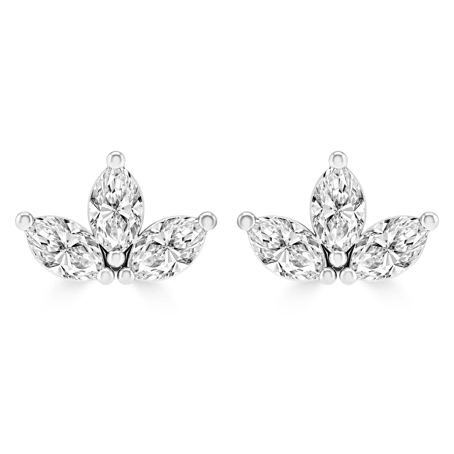 0.18ct HI I1 Diamond Earrings in 9ct White Gold