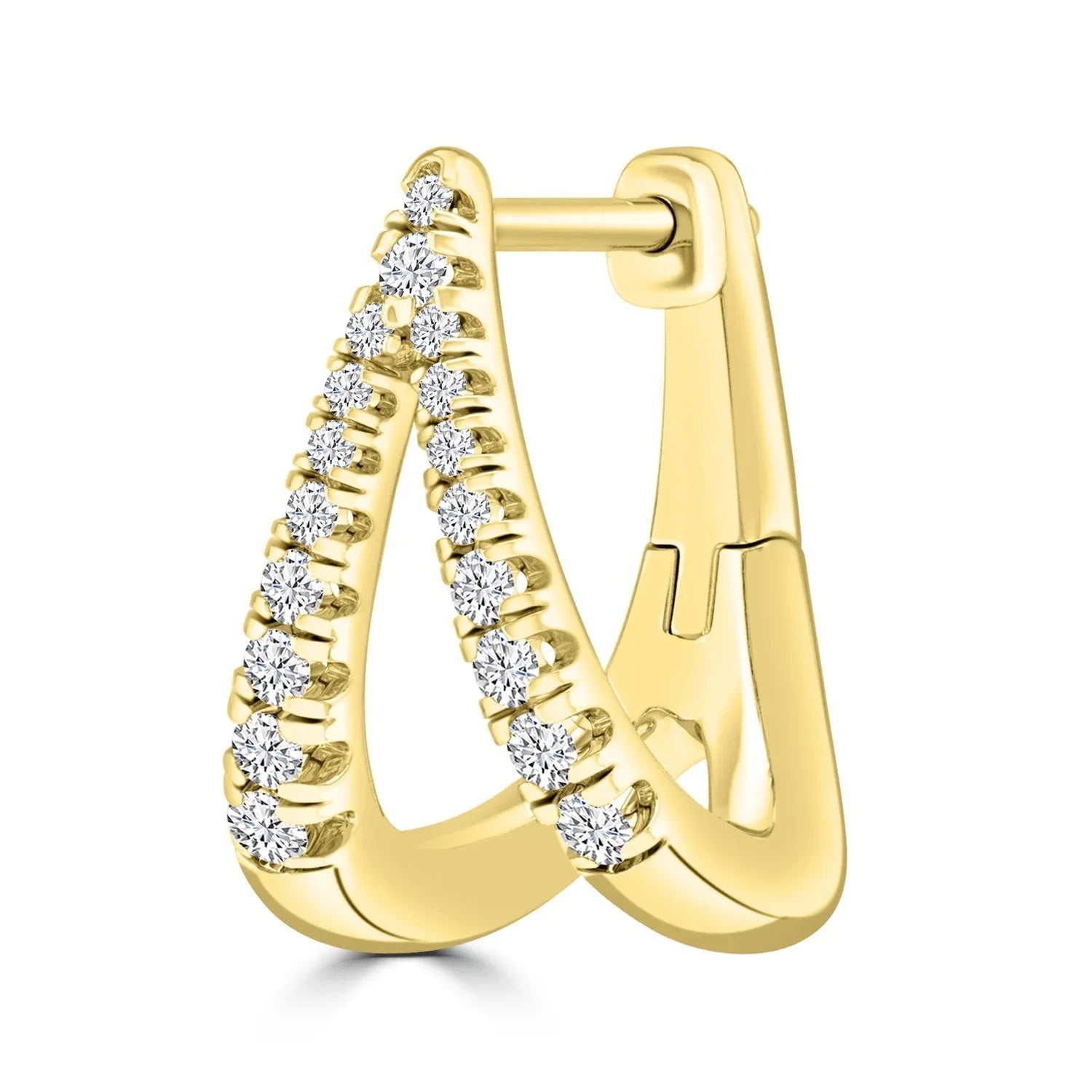 0.20ct HI I1 Diamond Earrings in 9ct Yellow Gold