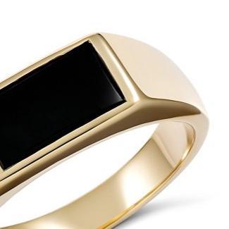 Boaz Rectangle Black Onyx Ring