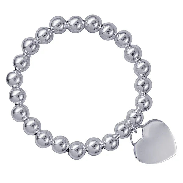 Italian Elastic Bracelet With Heart. - Nangar Gems