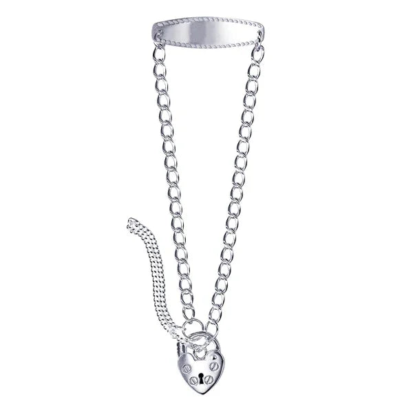 Round Curb Child ID Padlock Bracelet - Nangar Gems