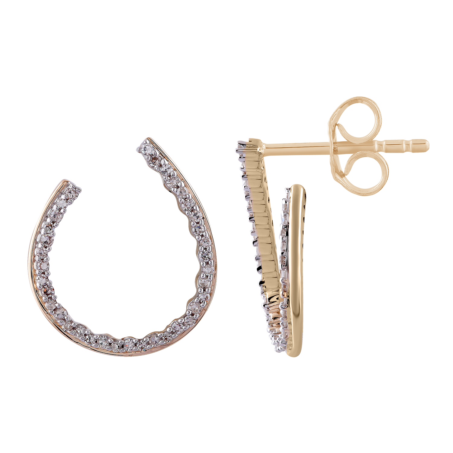 Earrings with 0.33ct Diamonds in 9K Yellow Gold