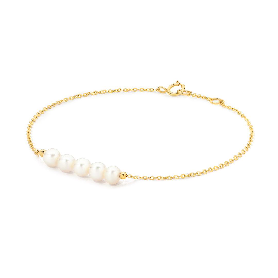 14ct Yellow Gold Phoebe Pearl Bracelet