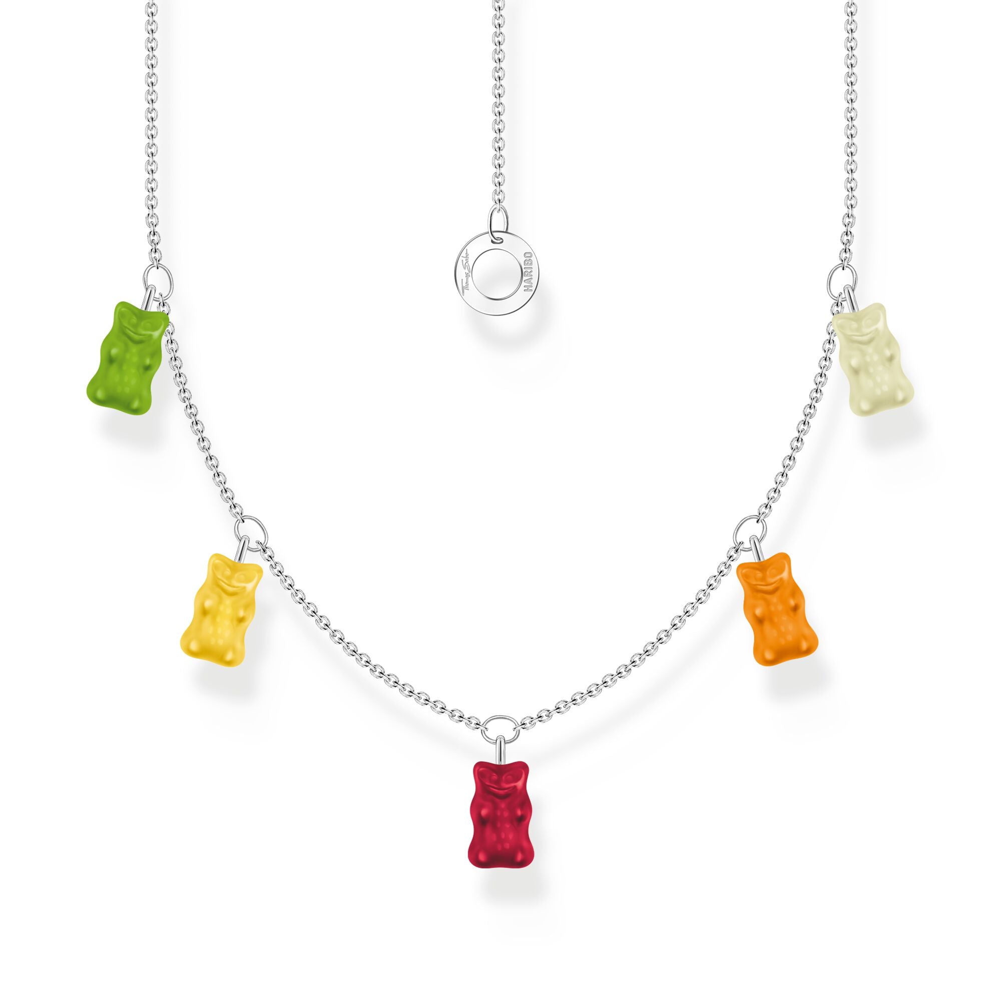 THOMAS SABO Necklace with 5 colourful goldbears