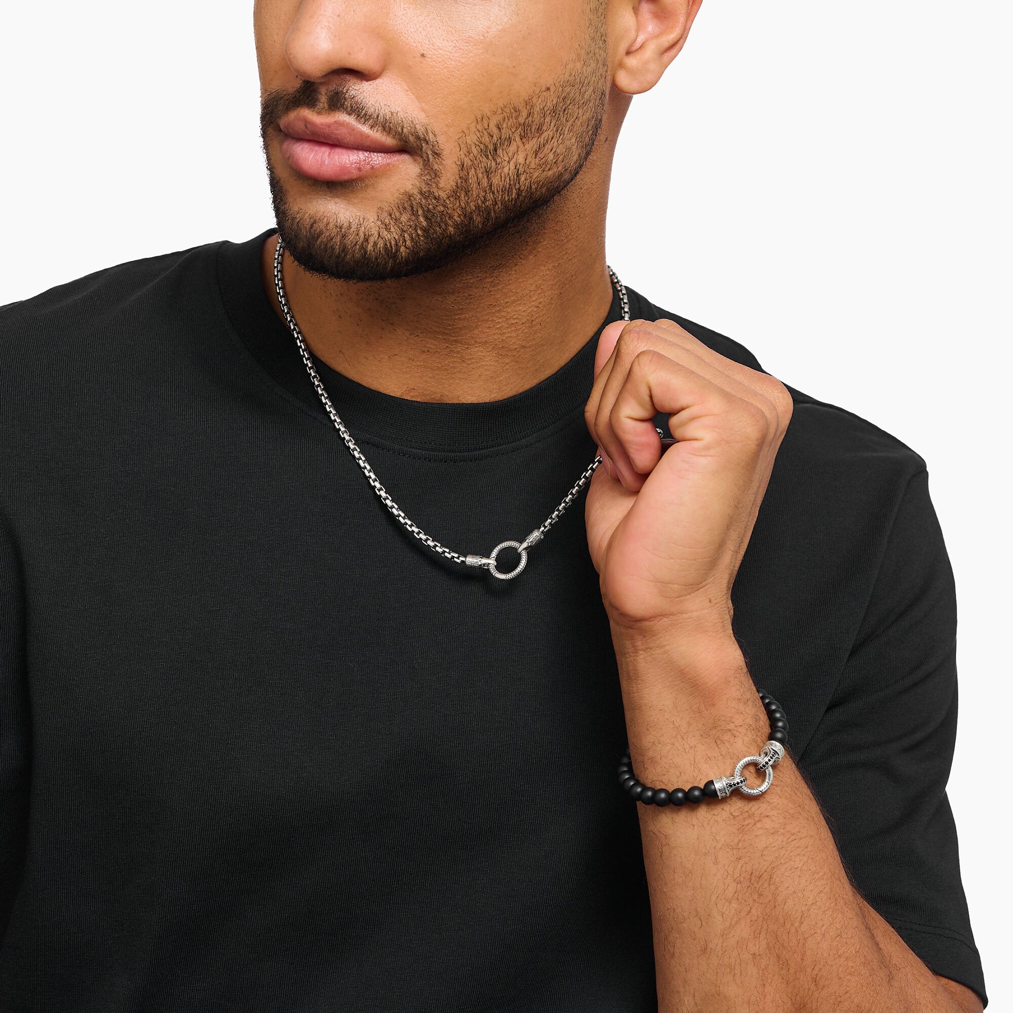 THOMAS SABO Venetian chain in blackened 925 silver