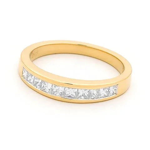 18ct Gold Princess Cut Channel Set Ring