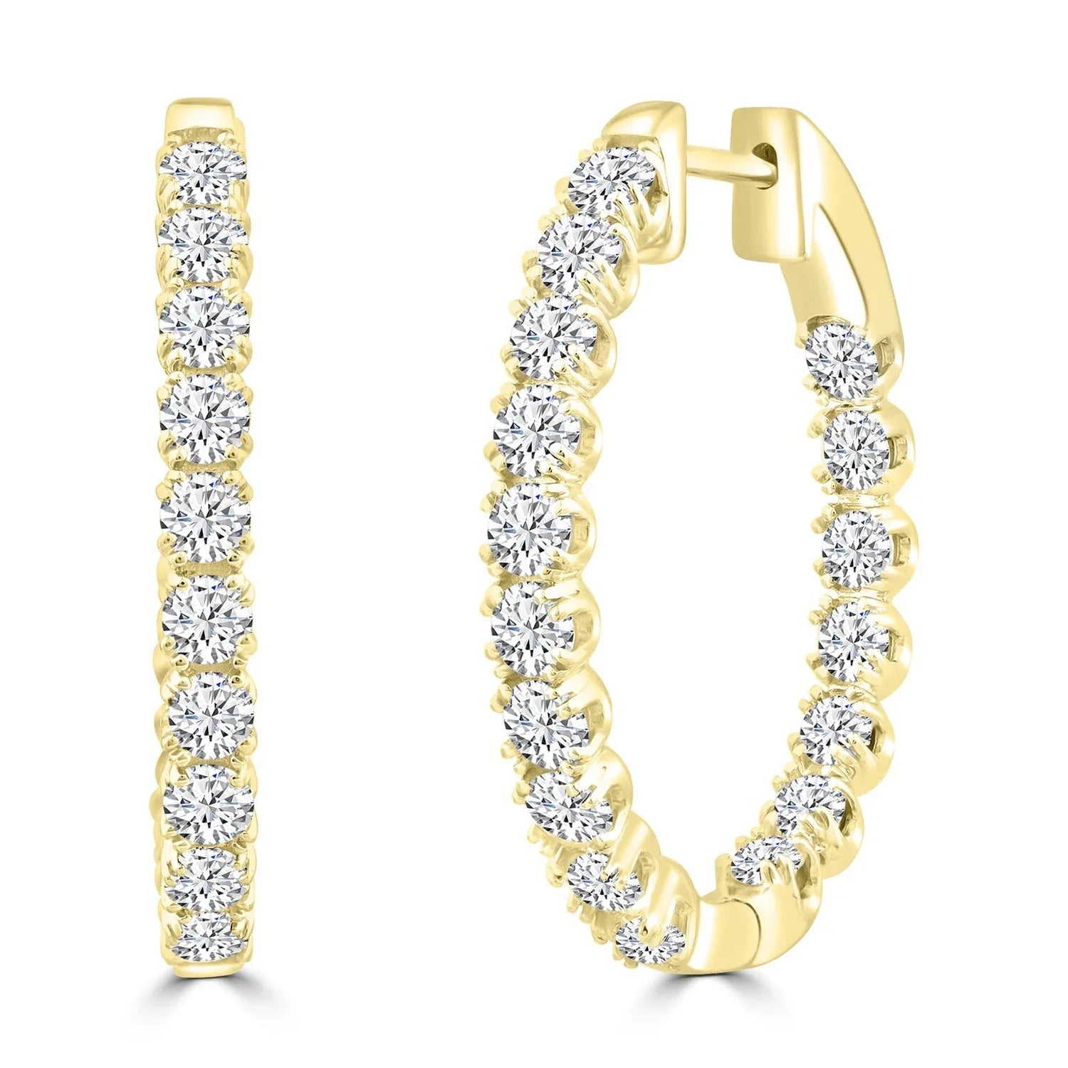 2.45ct Lab Grown Diamond Earrings in 18ct Yellow Gold