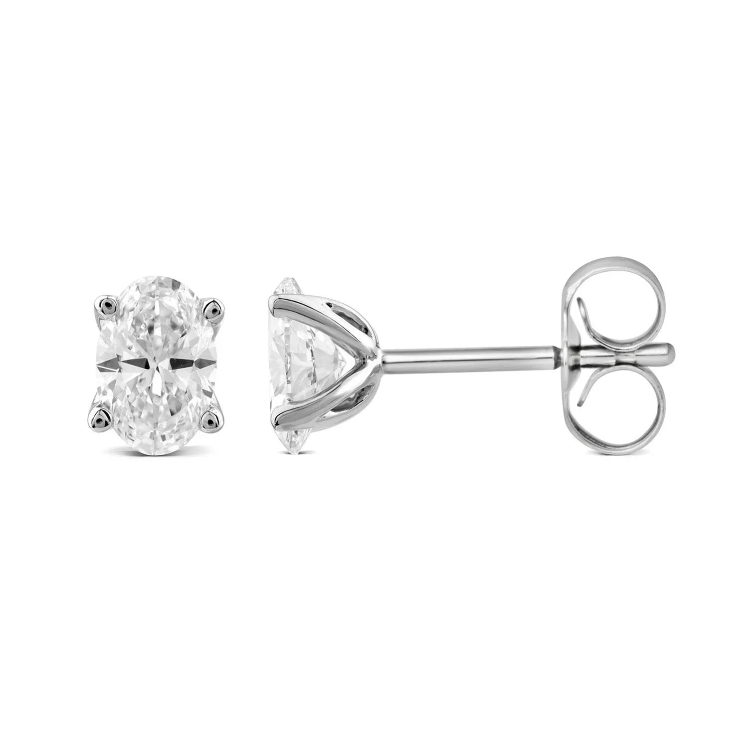 1.00ct Lab Grown Diamond Ear Studs in 18ct White Gold