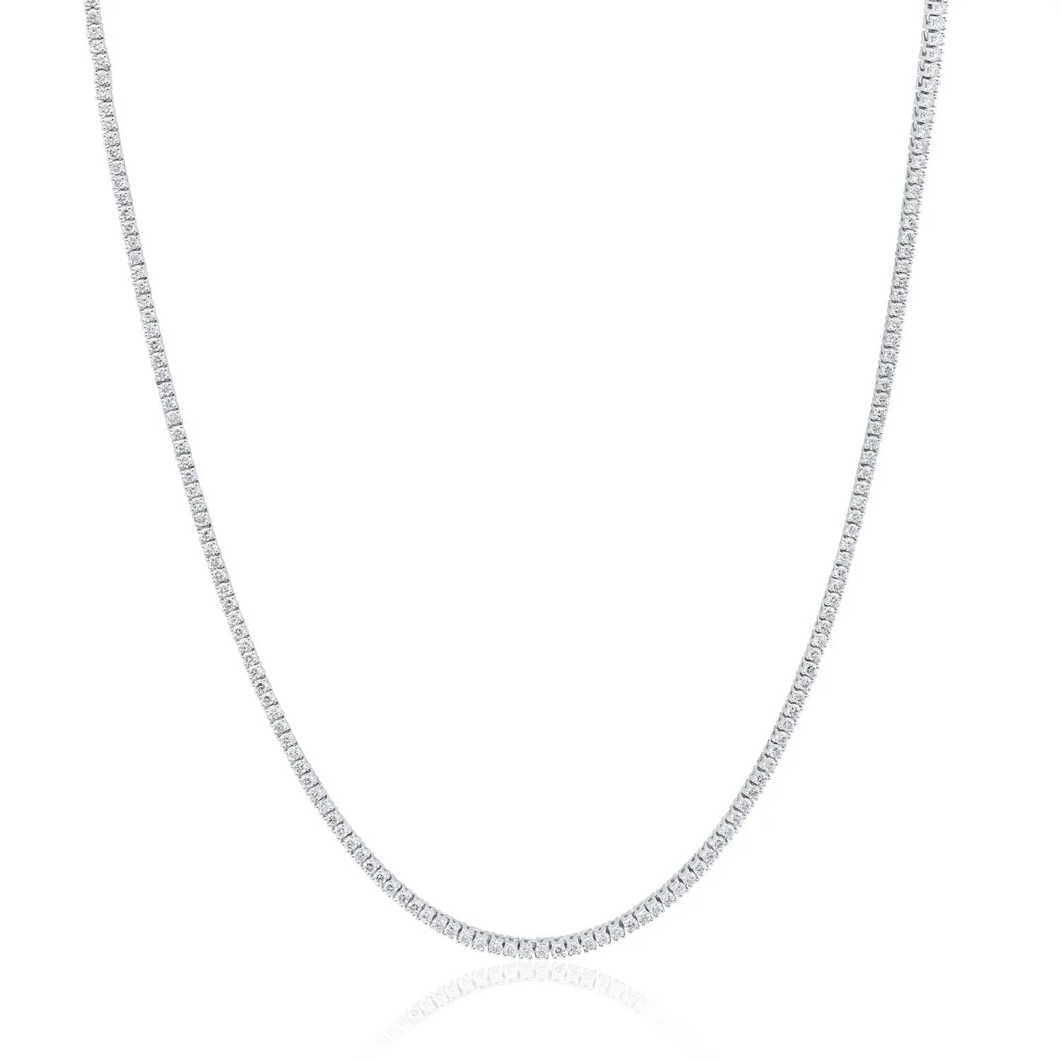 3.45ct Lab Grown Diamond Tennis Necklace in 18ct White Gold
