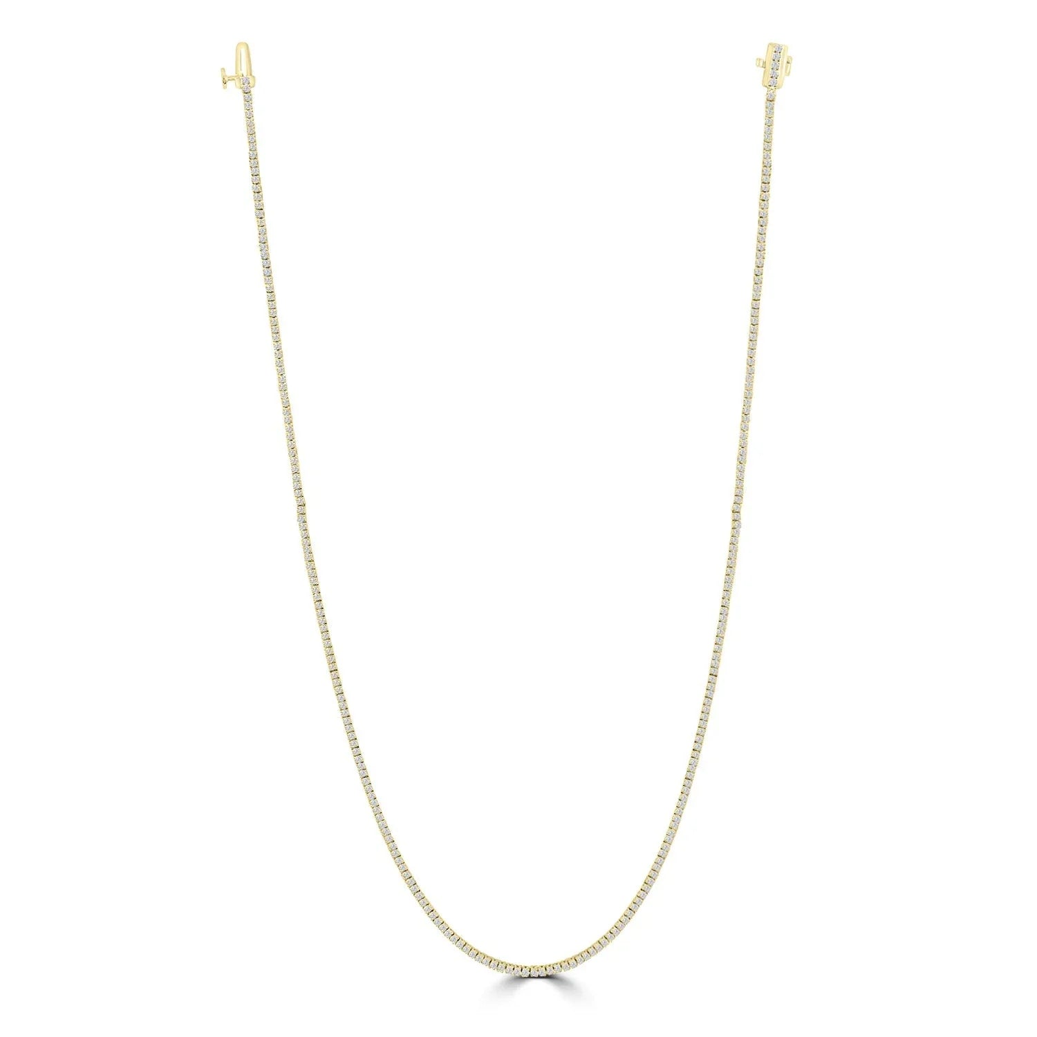 3.45ct Lab Grown Diamond Necklace in 18ct Yellow Gold