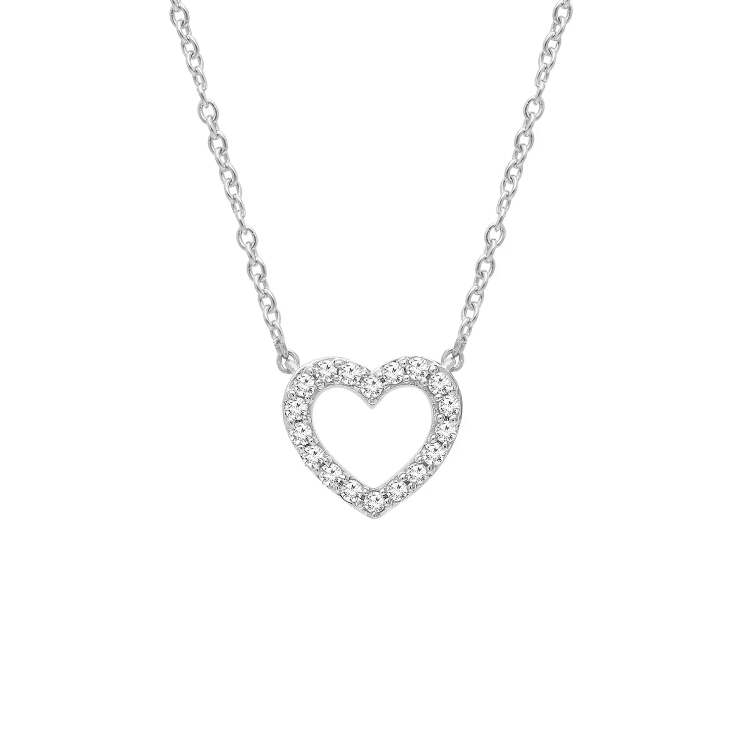 0.1ct Lab Grown Diamond Necklace in 9ct White Gold