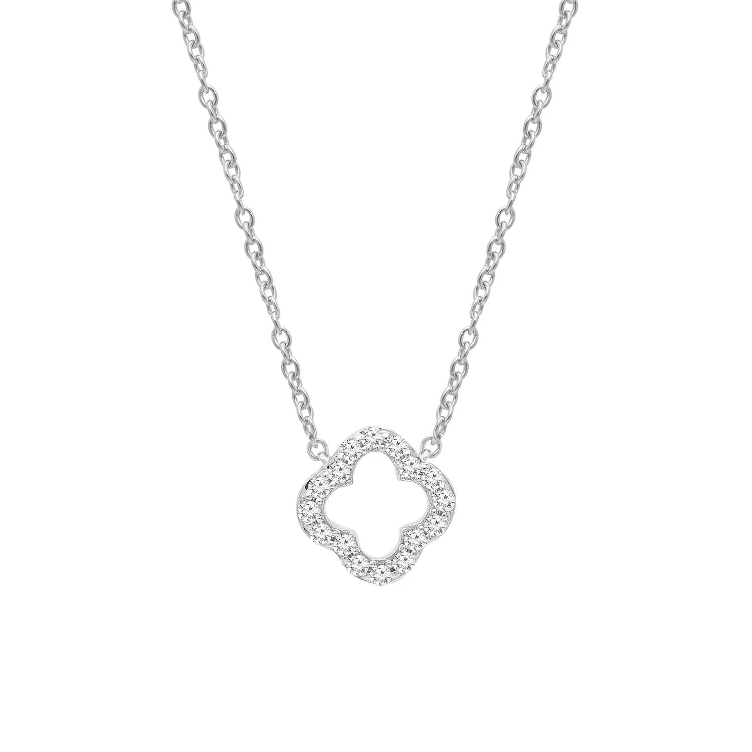 0.09ct Lab Grown Diamond Necklace in 9ct White Gold