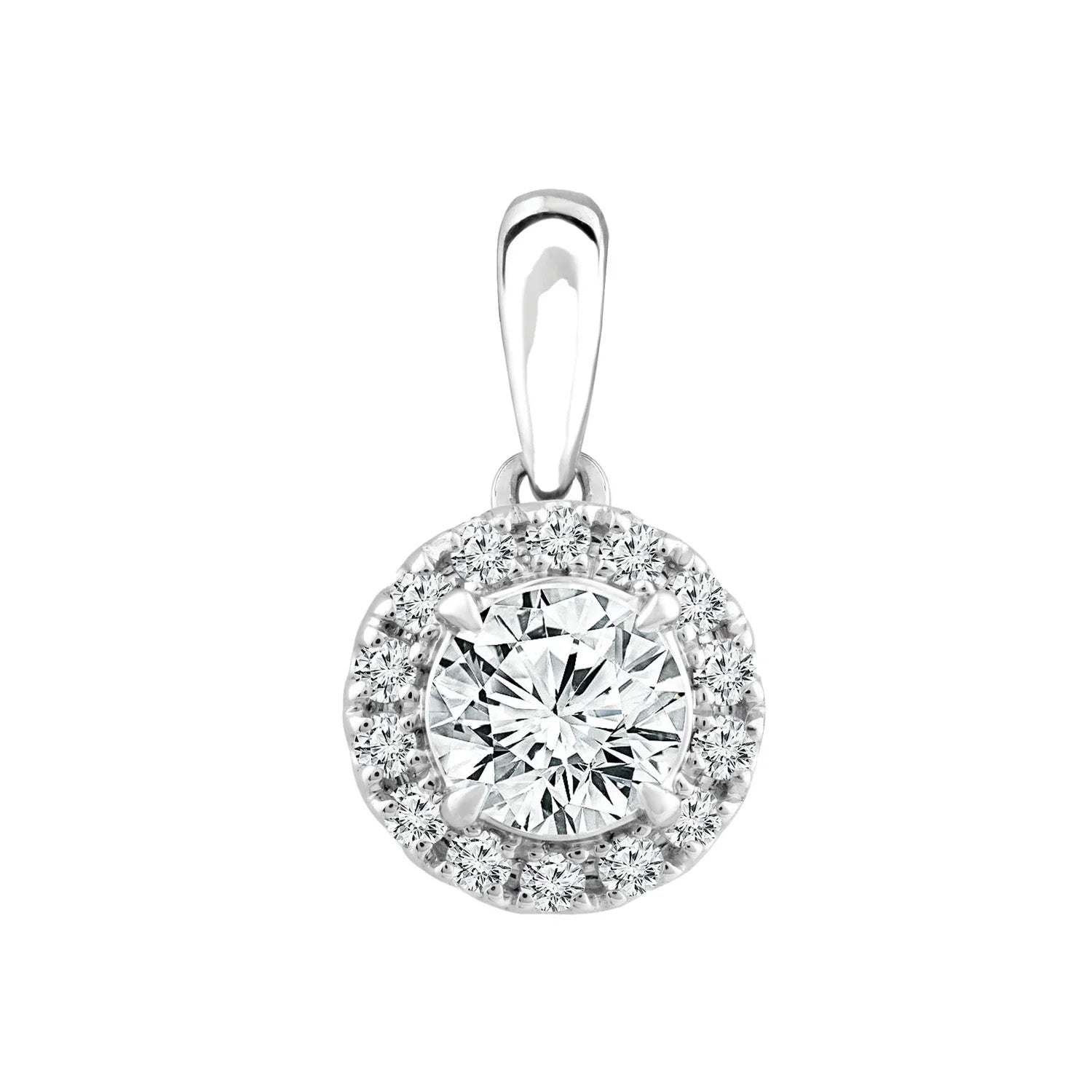 0.70ct Lab Grown Diamond Pendant in 18ct White Gold