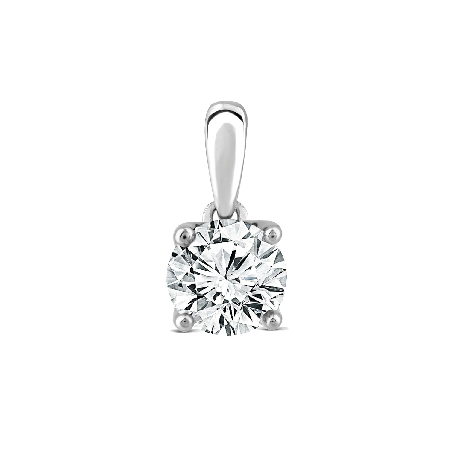 18ct Gold 0.70ct Lab Grown Diamond Claw Pendant
