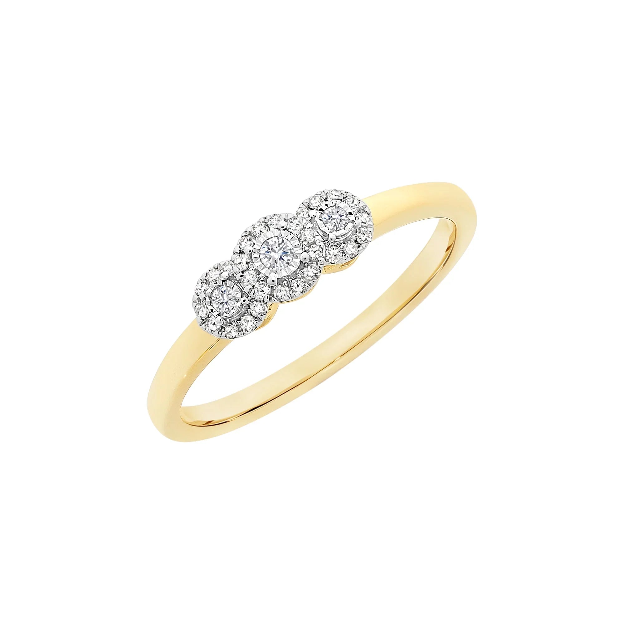 9ct White Gold Diamond Engagement Ring