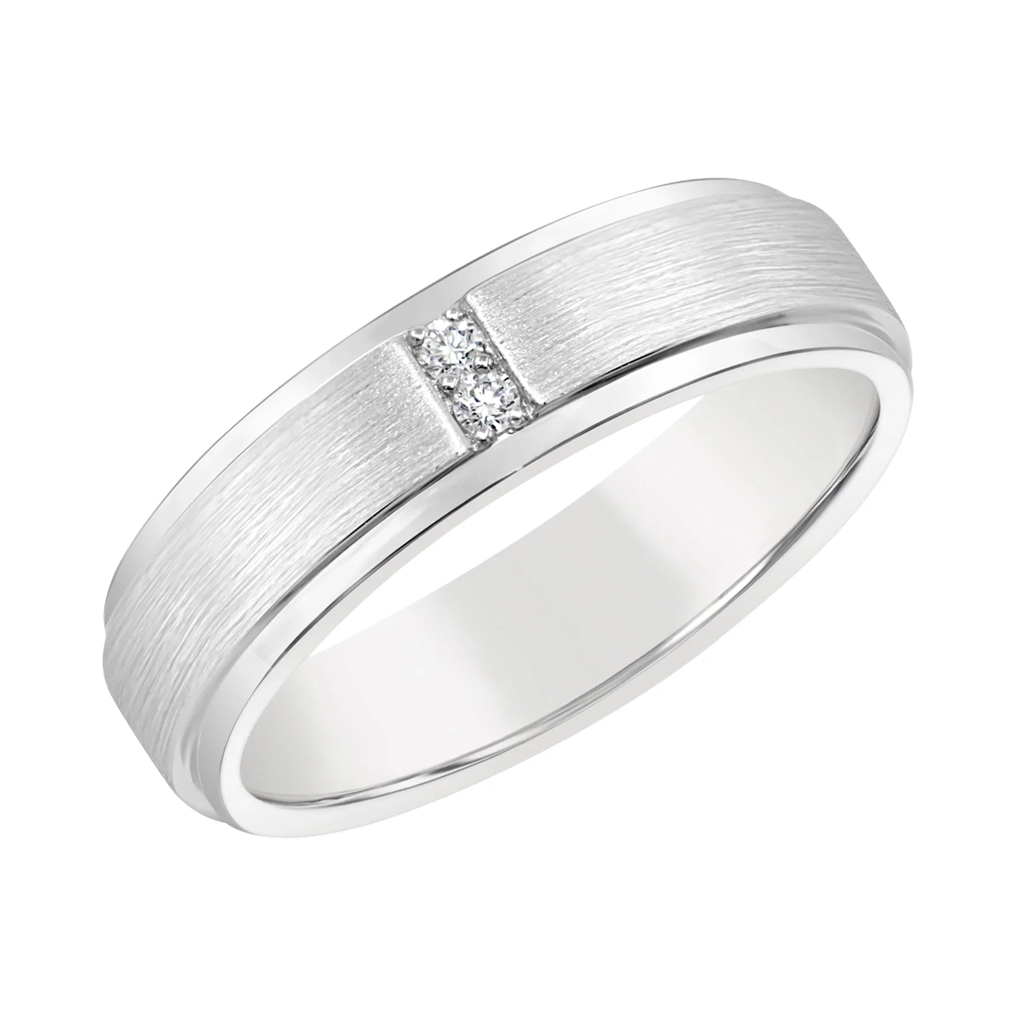 Sterling Silver Lab Grown Diamonds Gents Ring