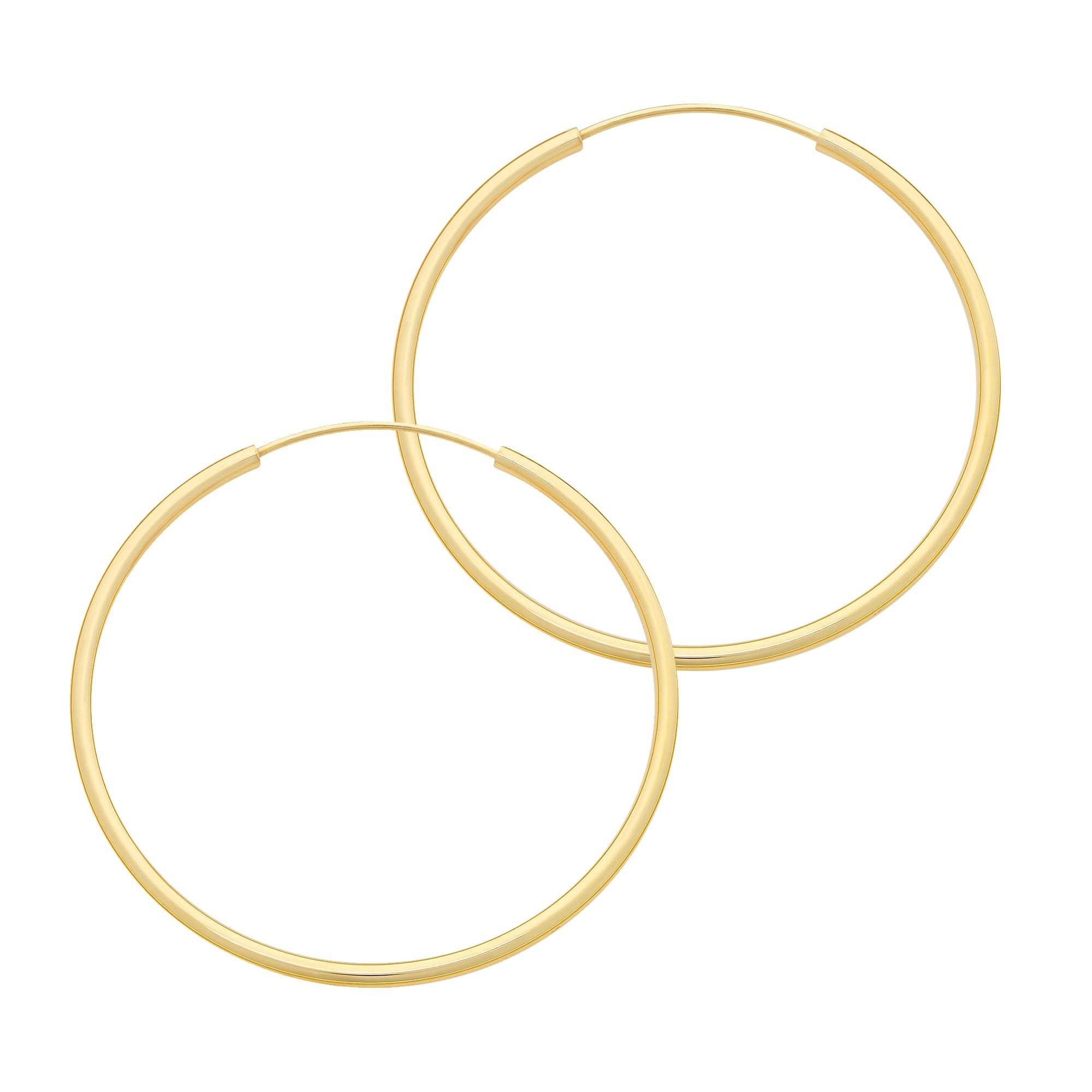 9ct Gold Silver Filled Hinged Hoop Earrings