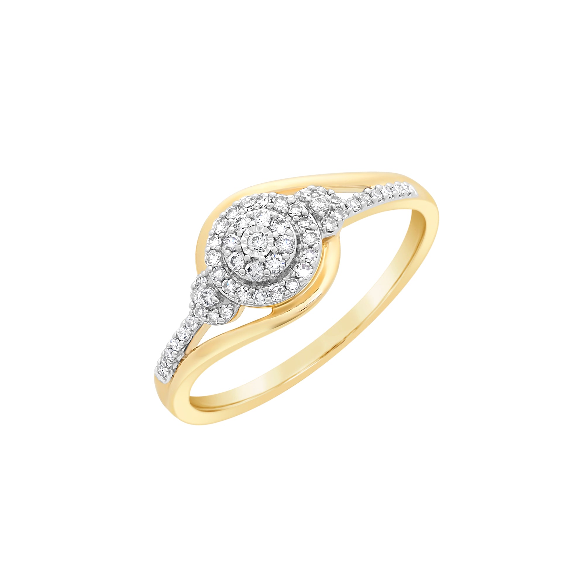 9ct Gold 0.18ct Diamond Engagement Ring