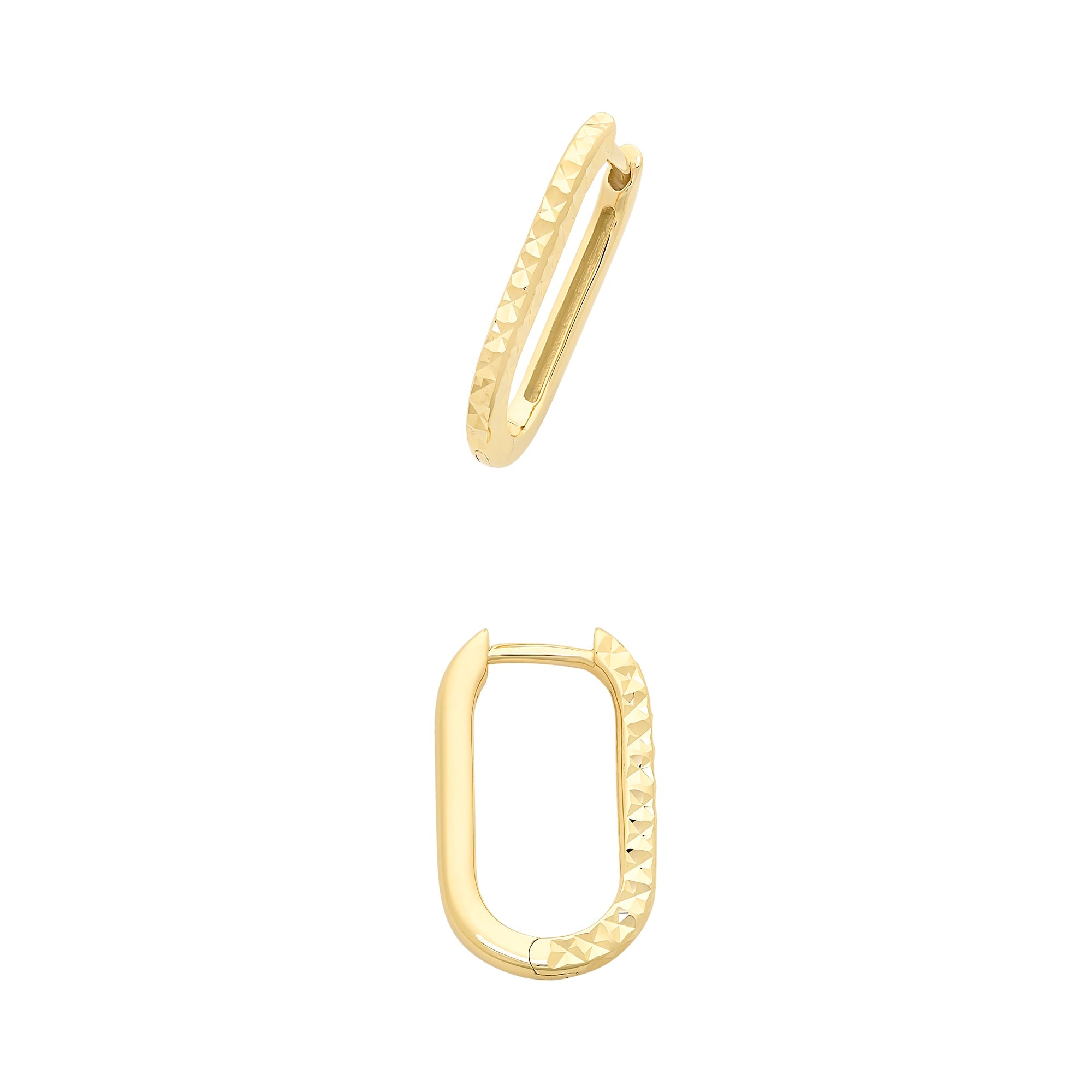 9ct Gold Diamond Cut Huggies