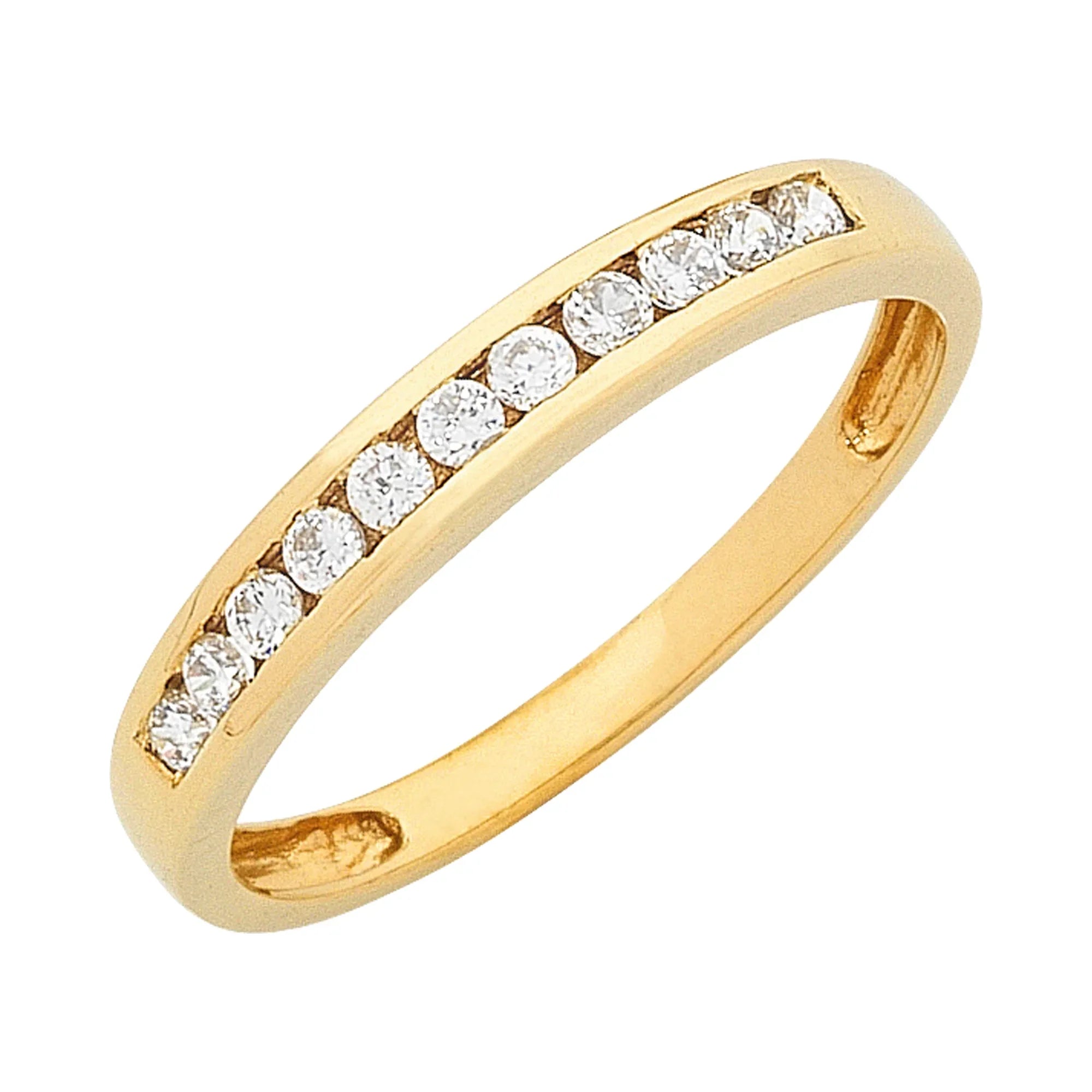 9ct Gold 0.25ct TDW Diamond Channel Set Ring