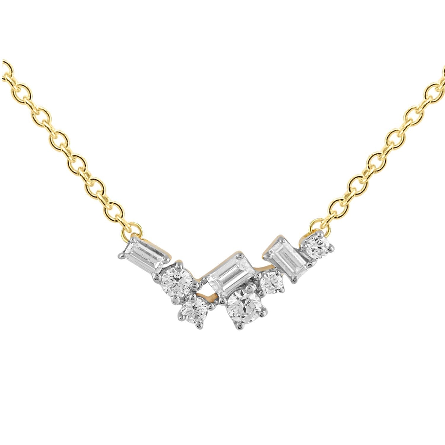 9ct Yellow Gold 0.15ct Diamond Necklace