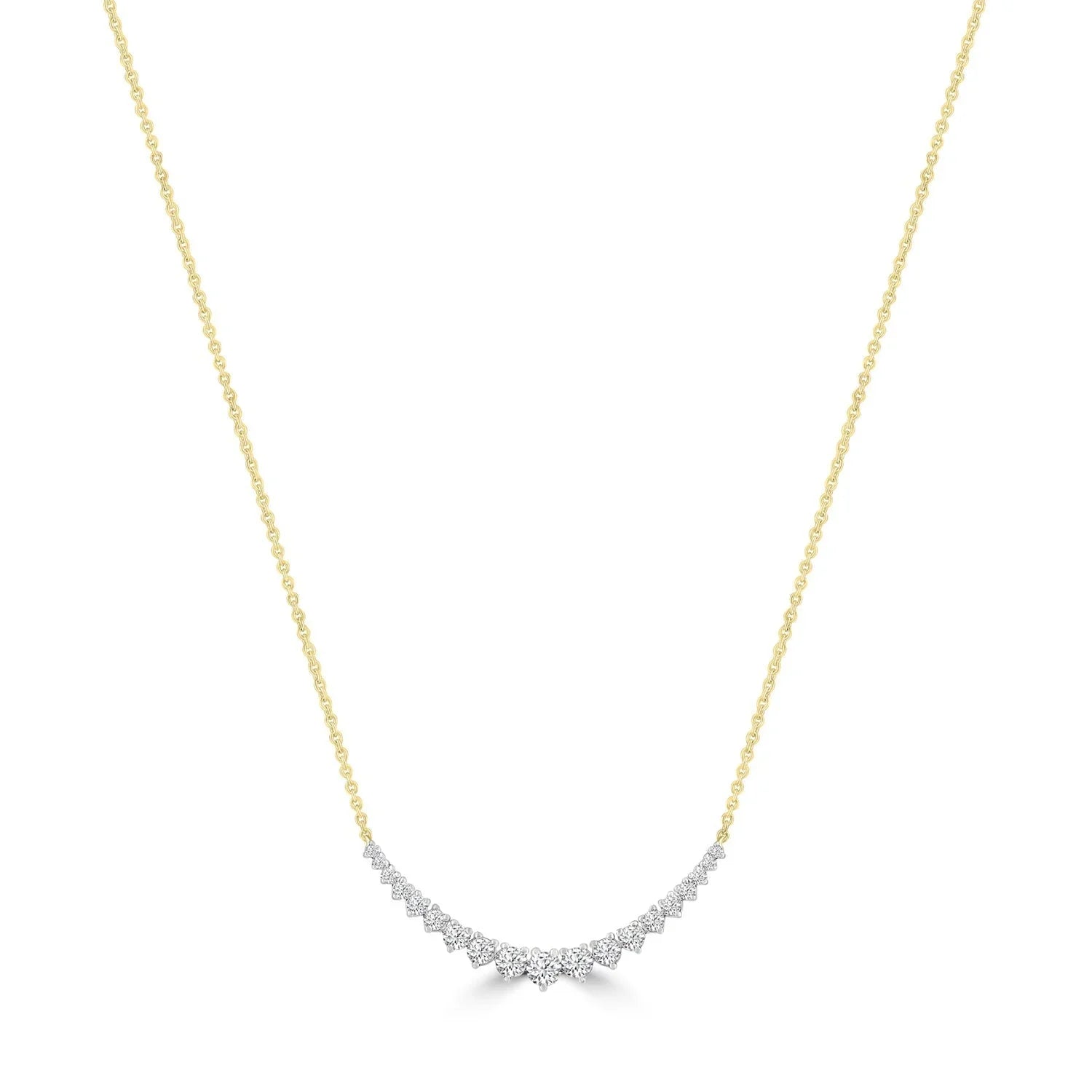 Diamond Necklace with 0.50ct Diamonds in 9ct Yellow Gold