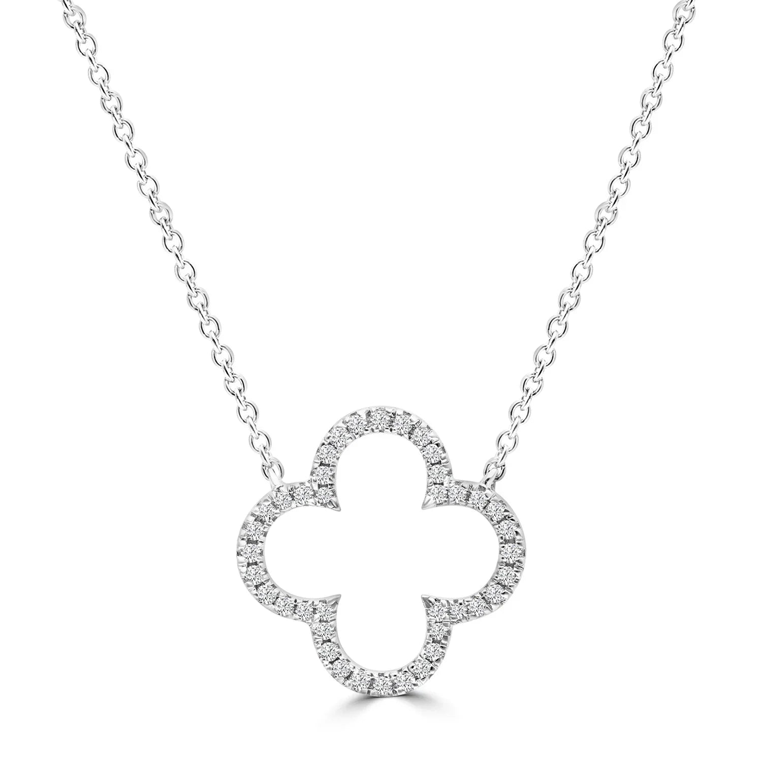 0.12ct HI I1 Diamond Necklace 45cm in 9ct White Gold