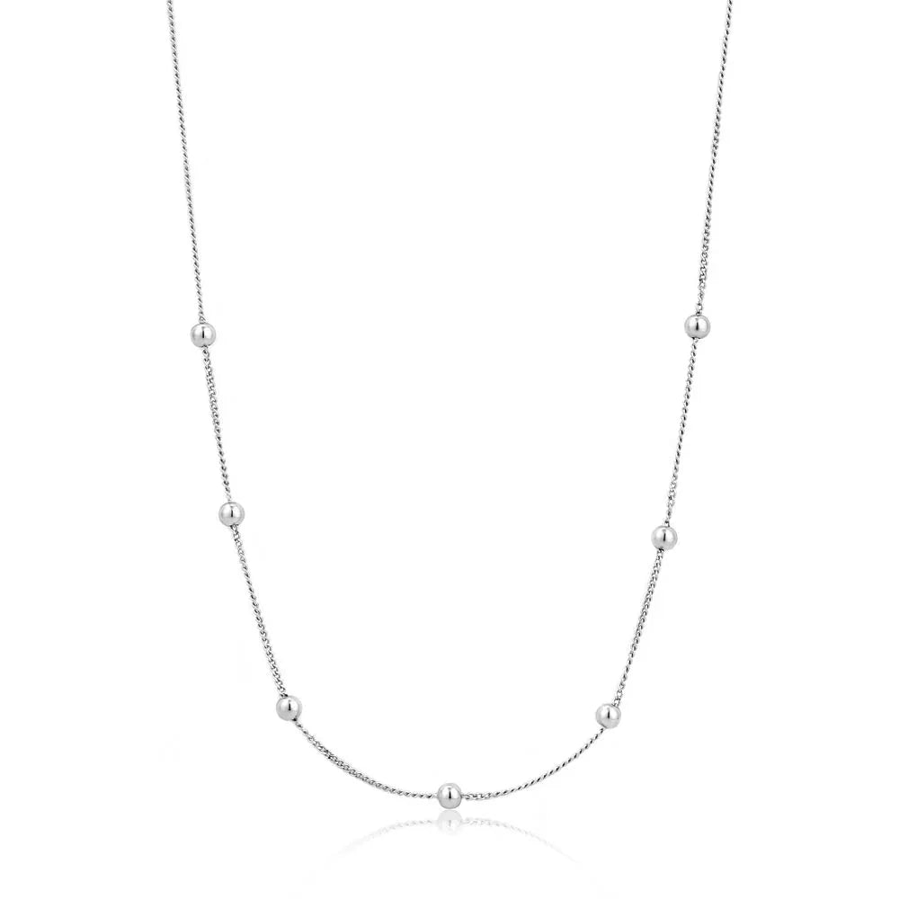 Ania Haie Modern Beaded Necklace - Silver