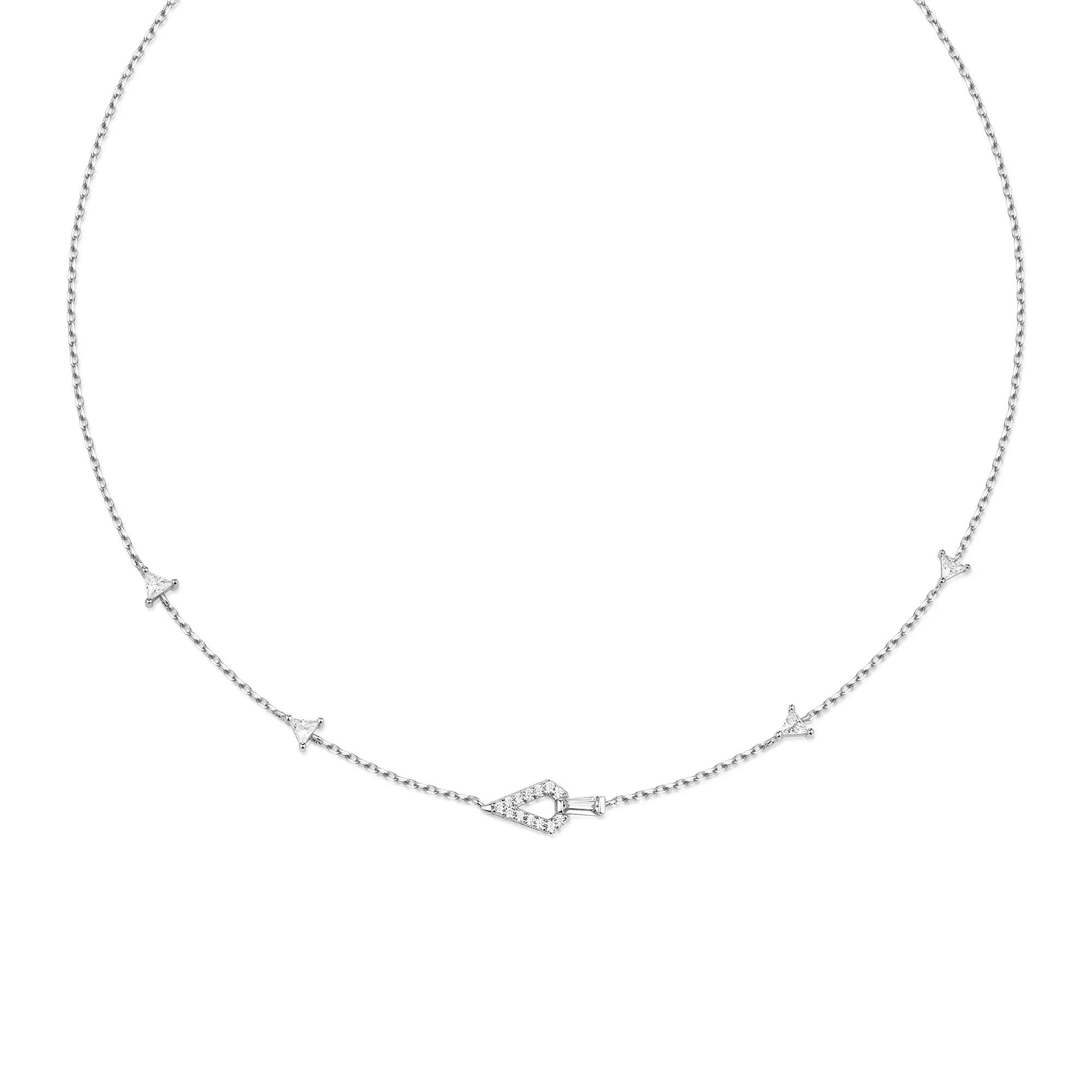 Ania Haie Silver Geometric Satellite Necklace