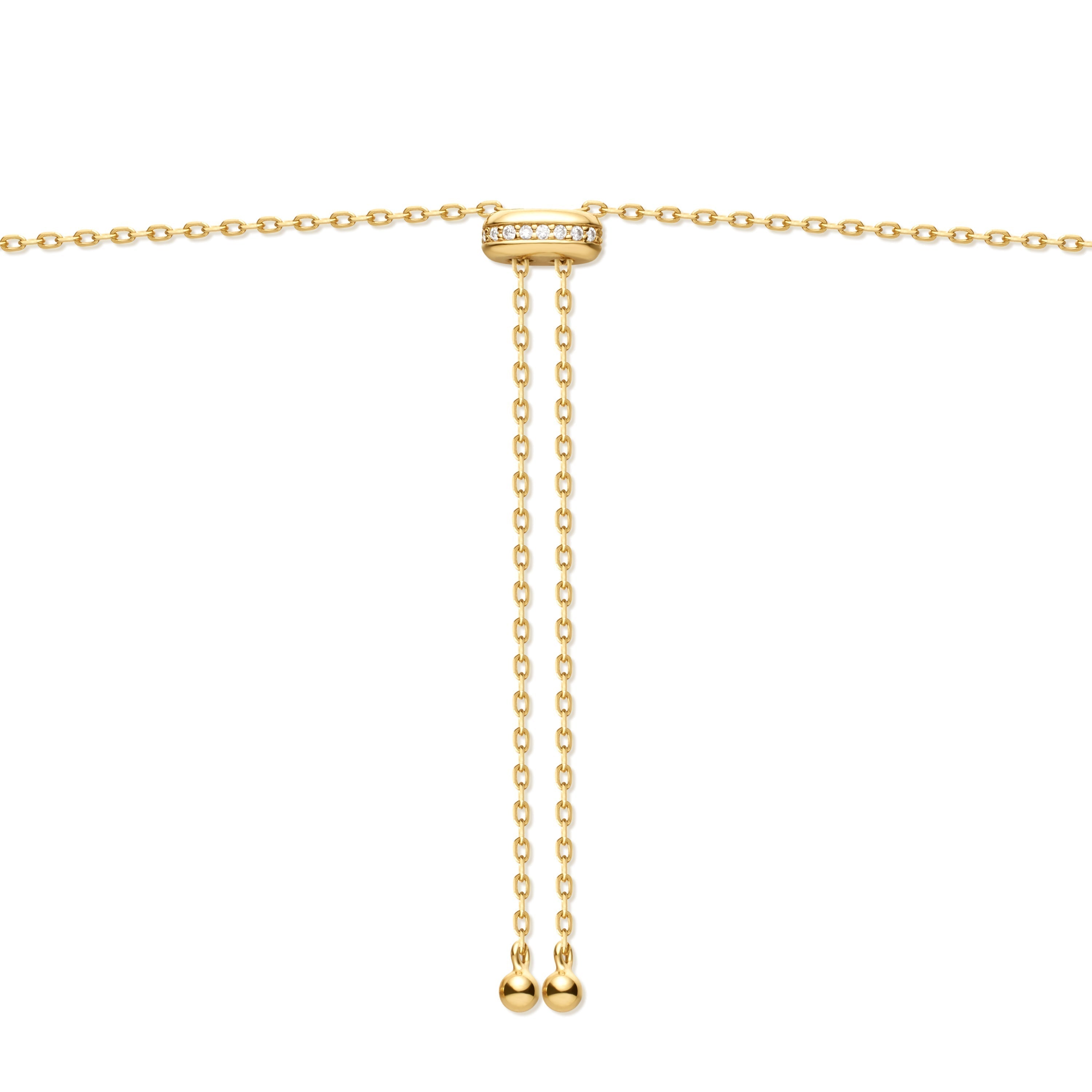 Ania Haie Gold Bezel Cubic Zirconia Station Necklace