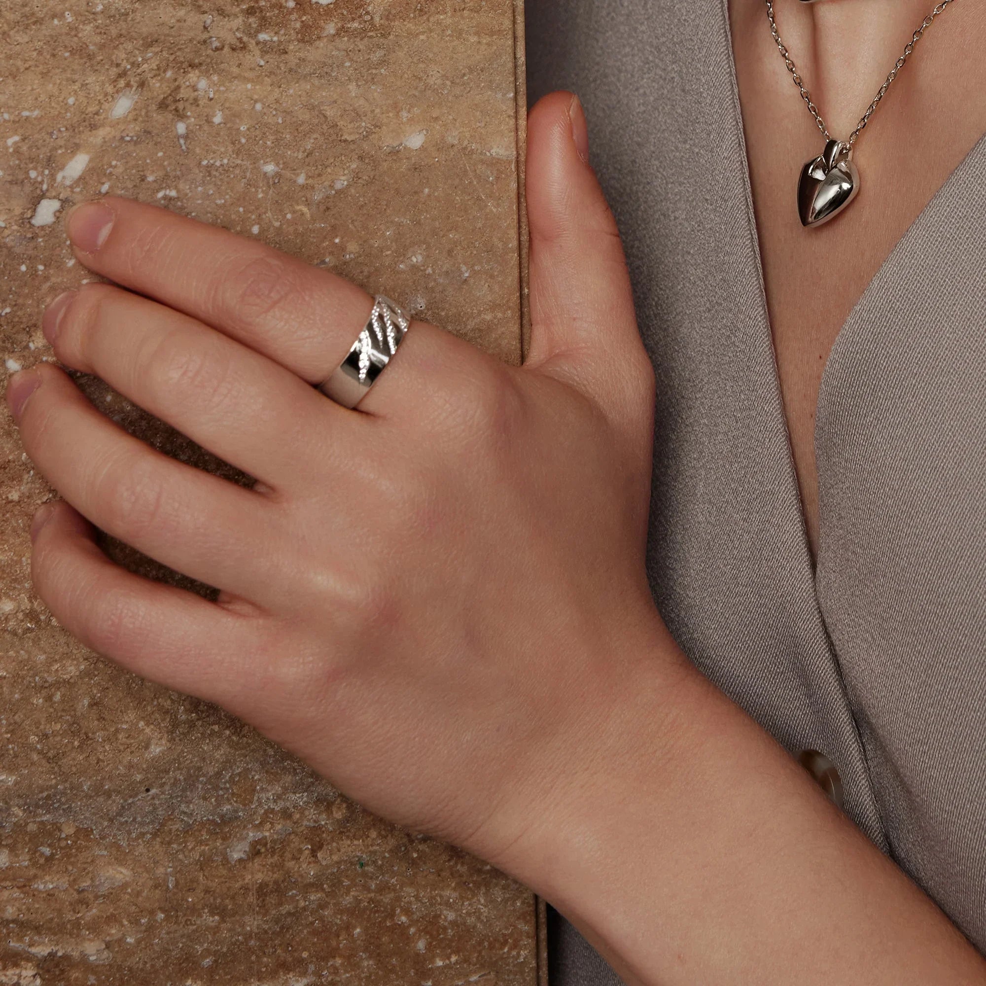 Ania Haie Silver Shield Pendent Necklace