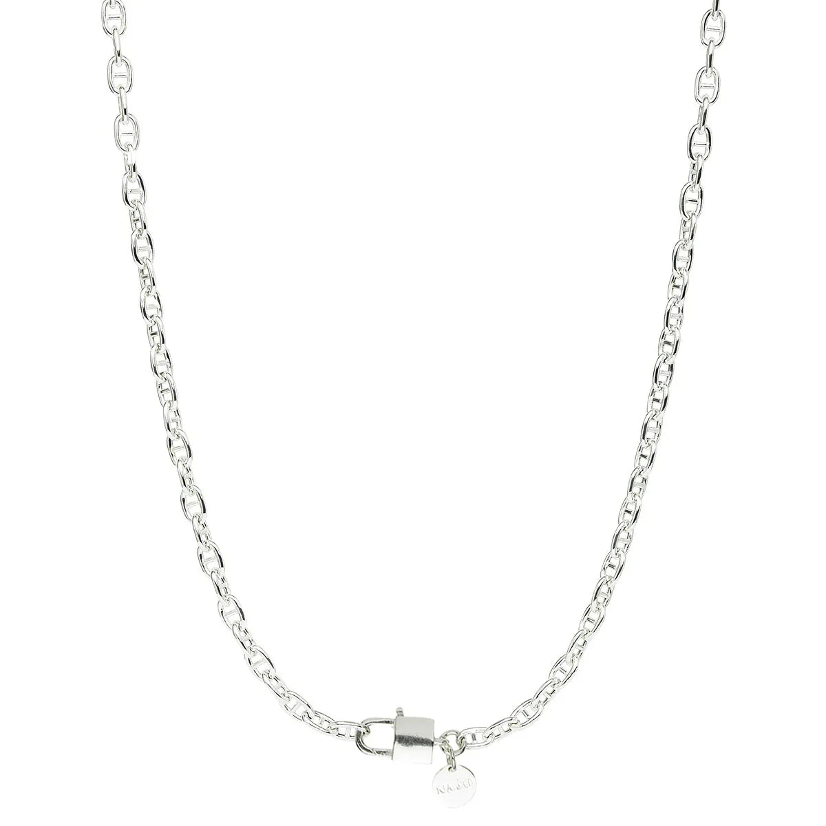 NAJO Love Lock Silver Chain Necklace (45cm)