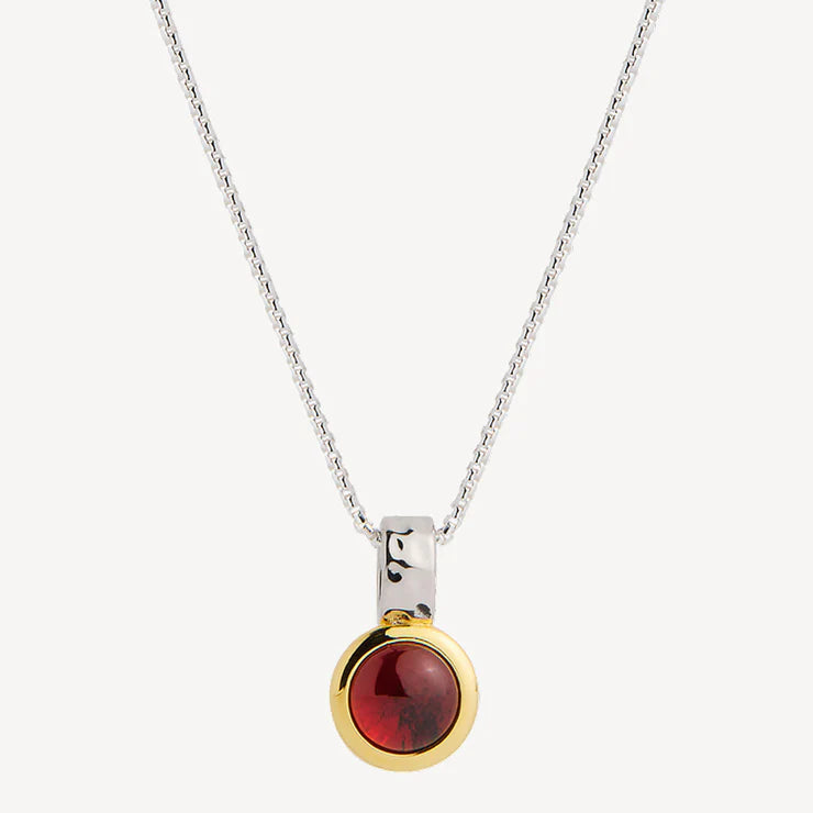 Solace 2-Tone Garnet Necklace