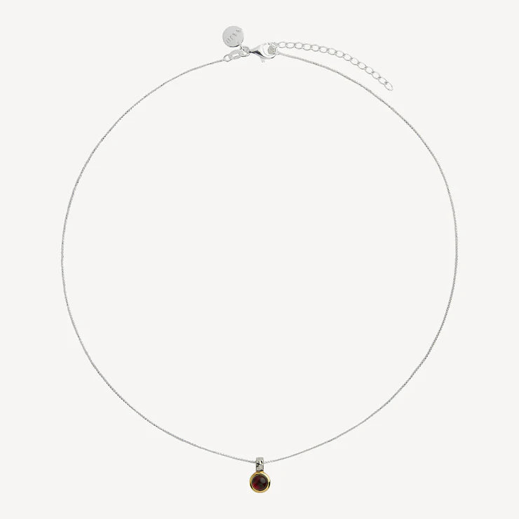 Solace 2-Tone Garnet Necklace