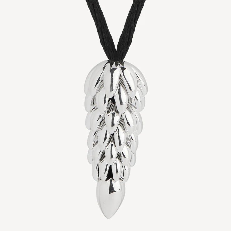 Midnight Bloom Silver Necklace