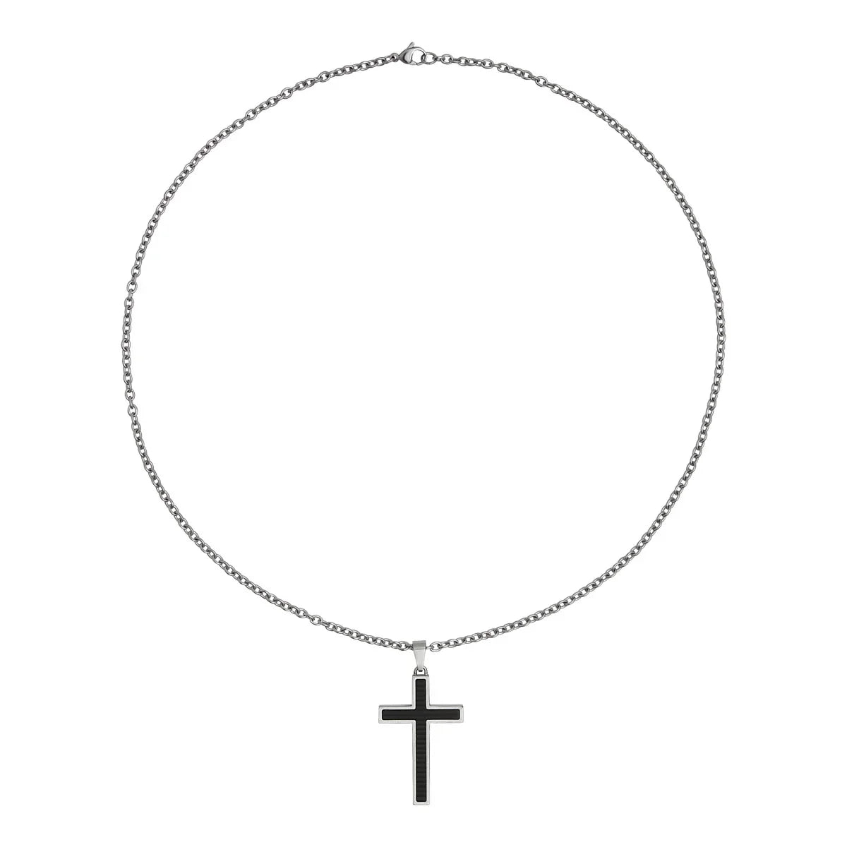 NAJO The Paladin Men’s Carbon Fibre and Steel Cross Pendant