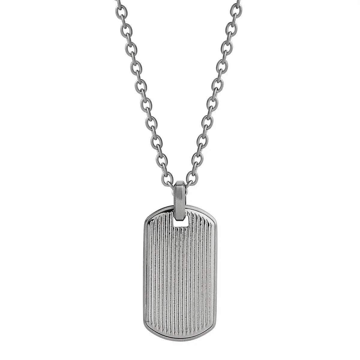 NAJO Rocca Men’s Stainless Steel Dog Tag Pendant