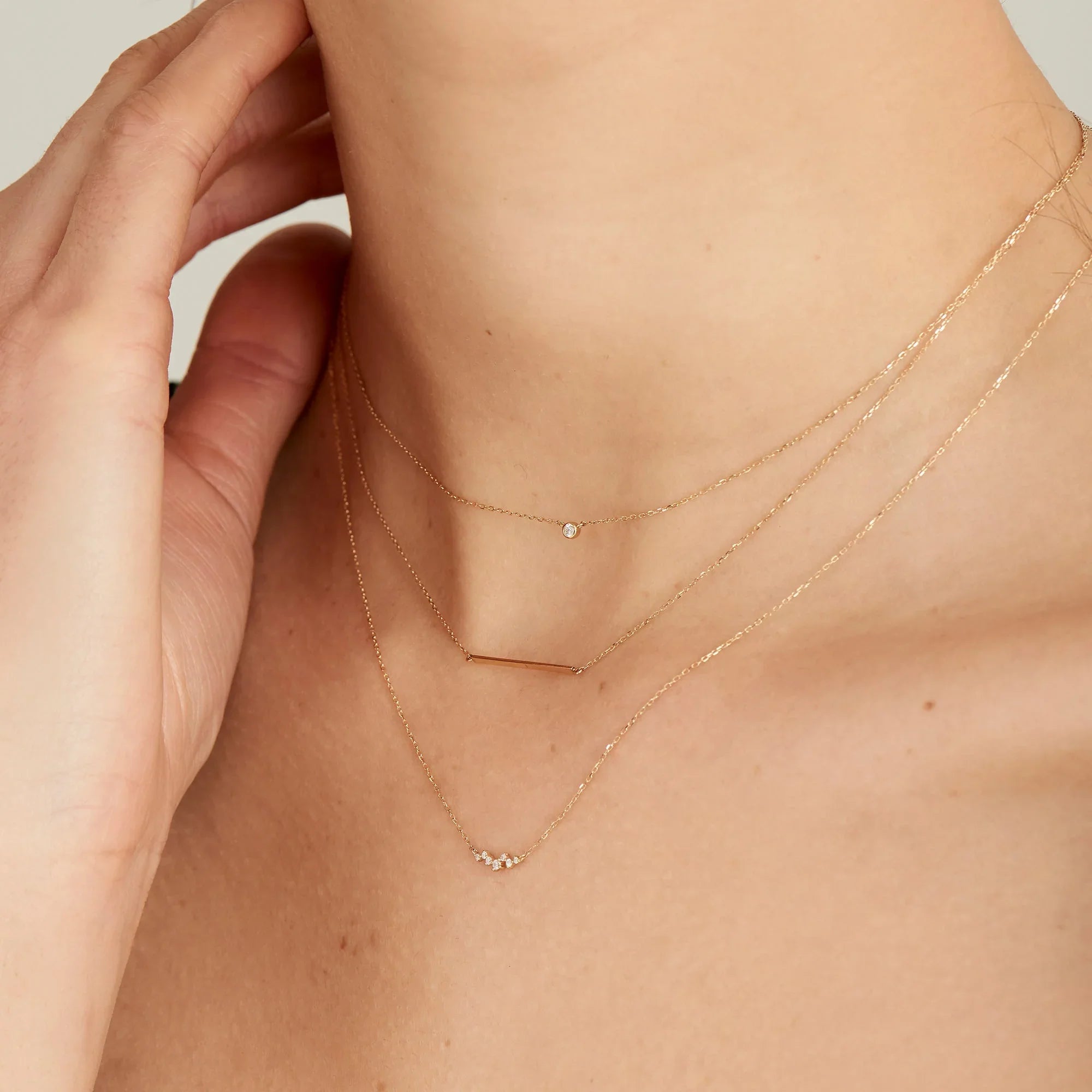 Ania Haie 14ct Gold Stargazer Natural Diamond Constellation Necklace