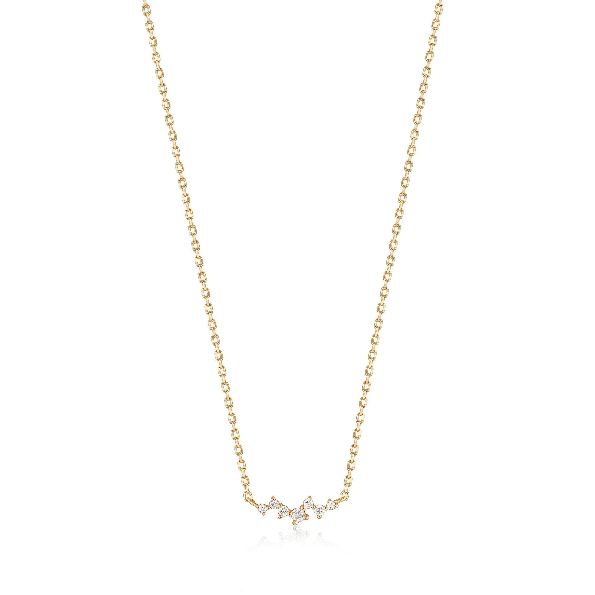 Ania Haie 14ct Gold Stargazer Natural Diamond Constellation Necklace