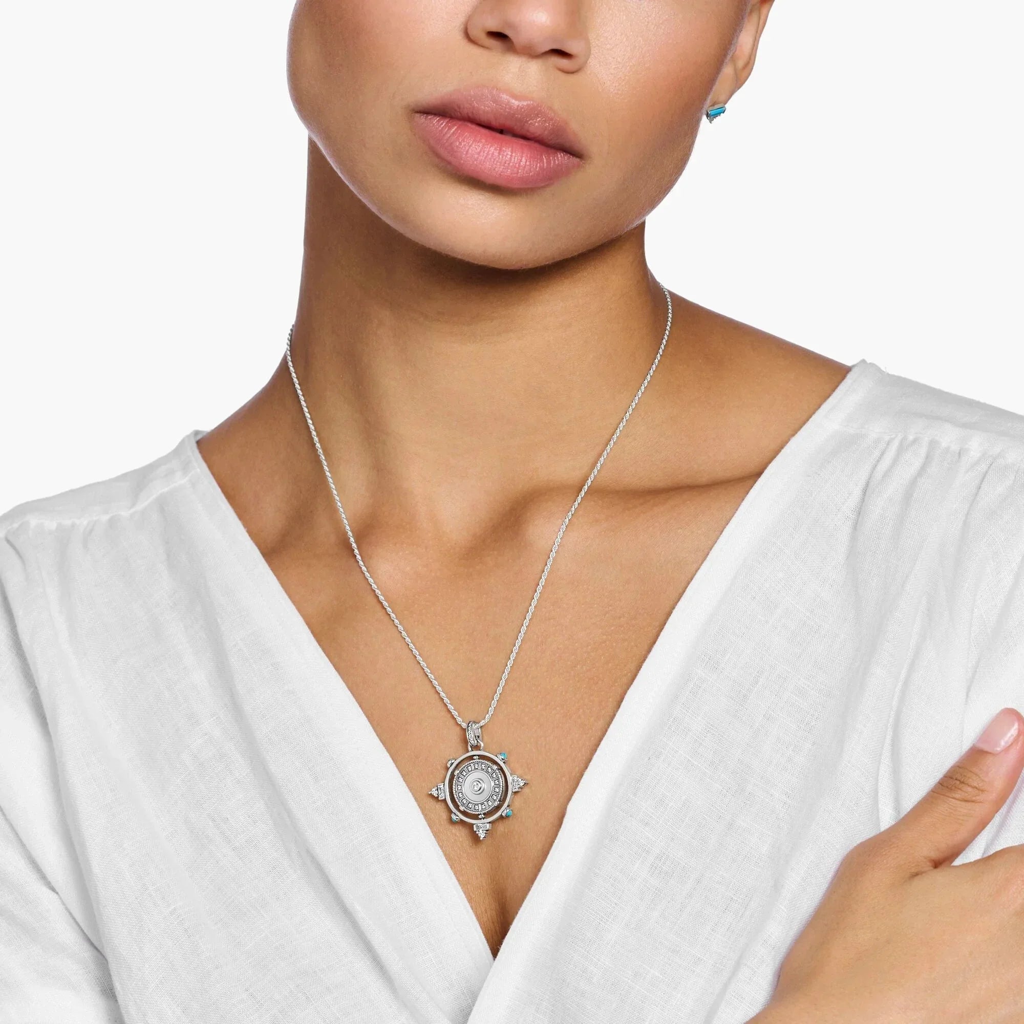 THOMAS SABO Rotating Coin Silver Pendant