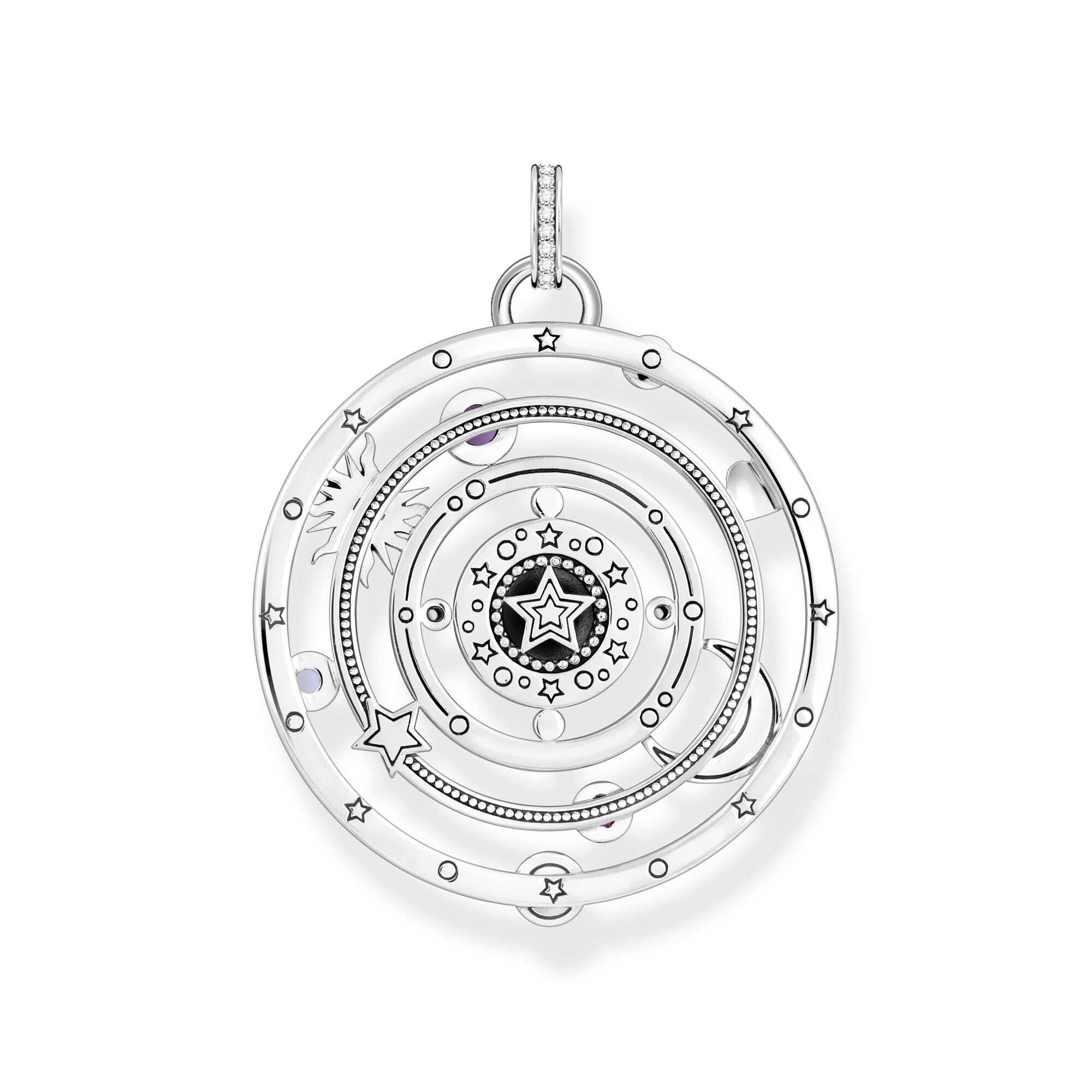 THOMAS SABO Cosmic Silver Pendant with Colourful Stones